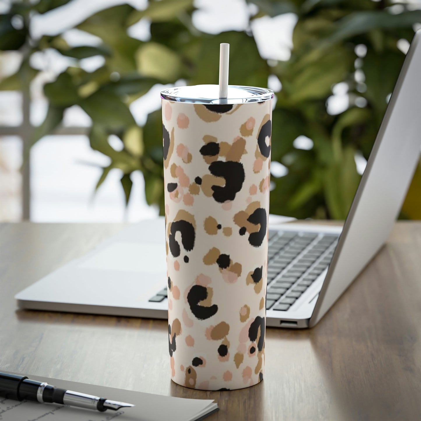 Pastel Leopard Skinny Tumbler