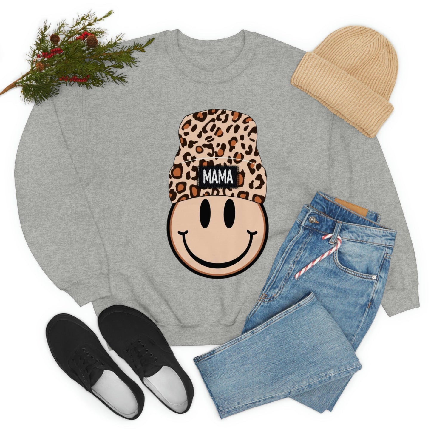 Smiley Mama Beanie Sweatshirt