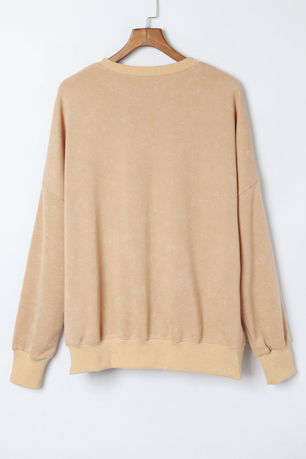 Pink Drop Shoulder Ribbed Trim Oversized Sweatshirt