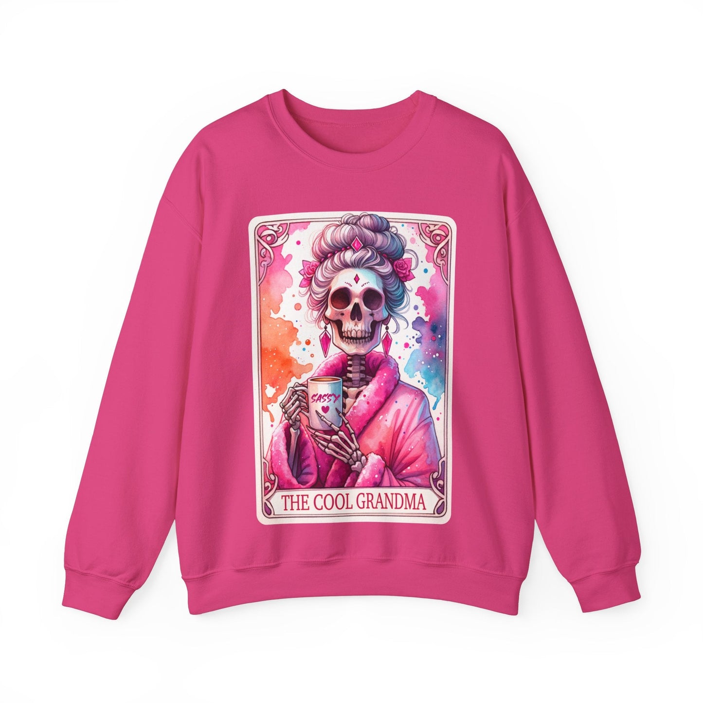 Cool Grandma Tarot Card Heavy Blend™ Crewneck Sweatshirt