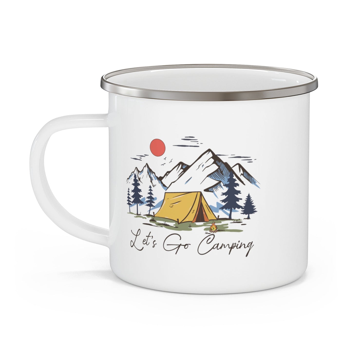 Let’s Go Camping Enamel Camping Mug