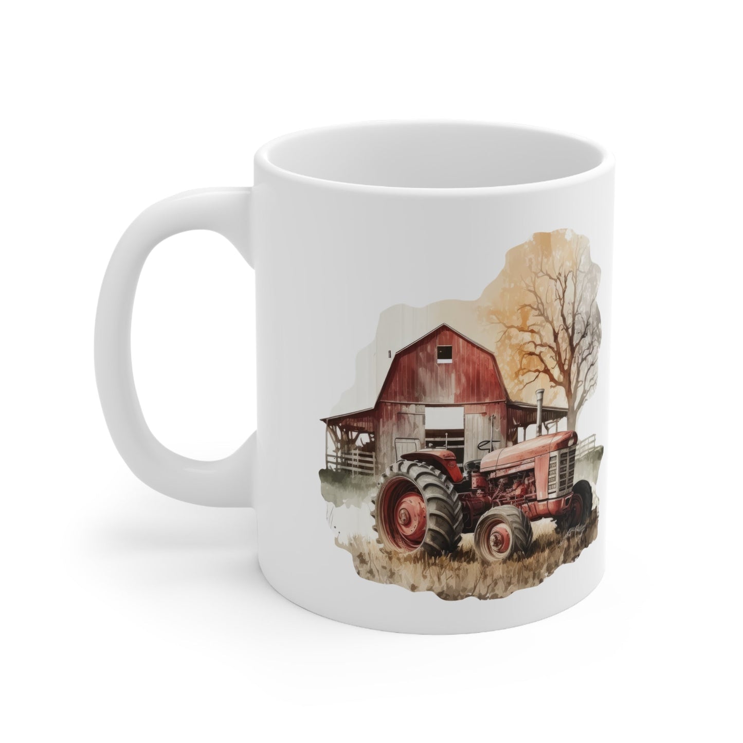 Barn & Tractor Ceramic Mug 11oz