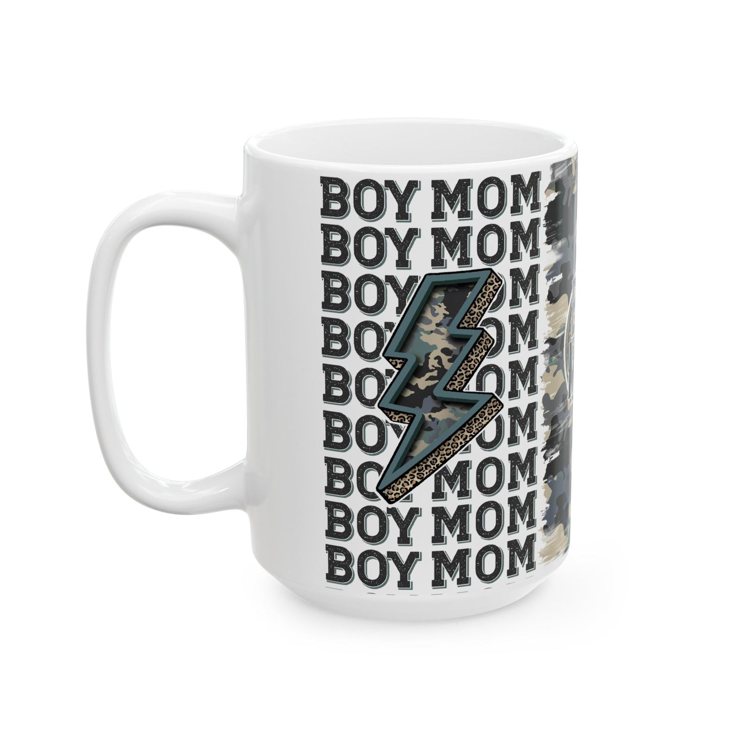 Camo Boy Mom Ceramic Mug, (11oz, 15oz)