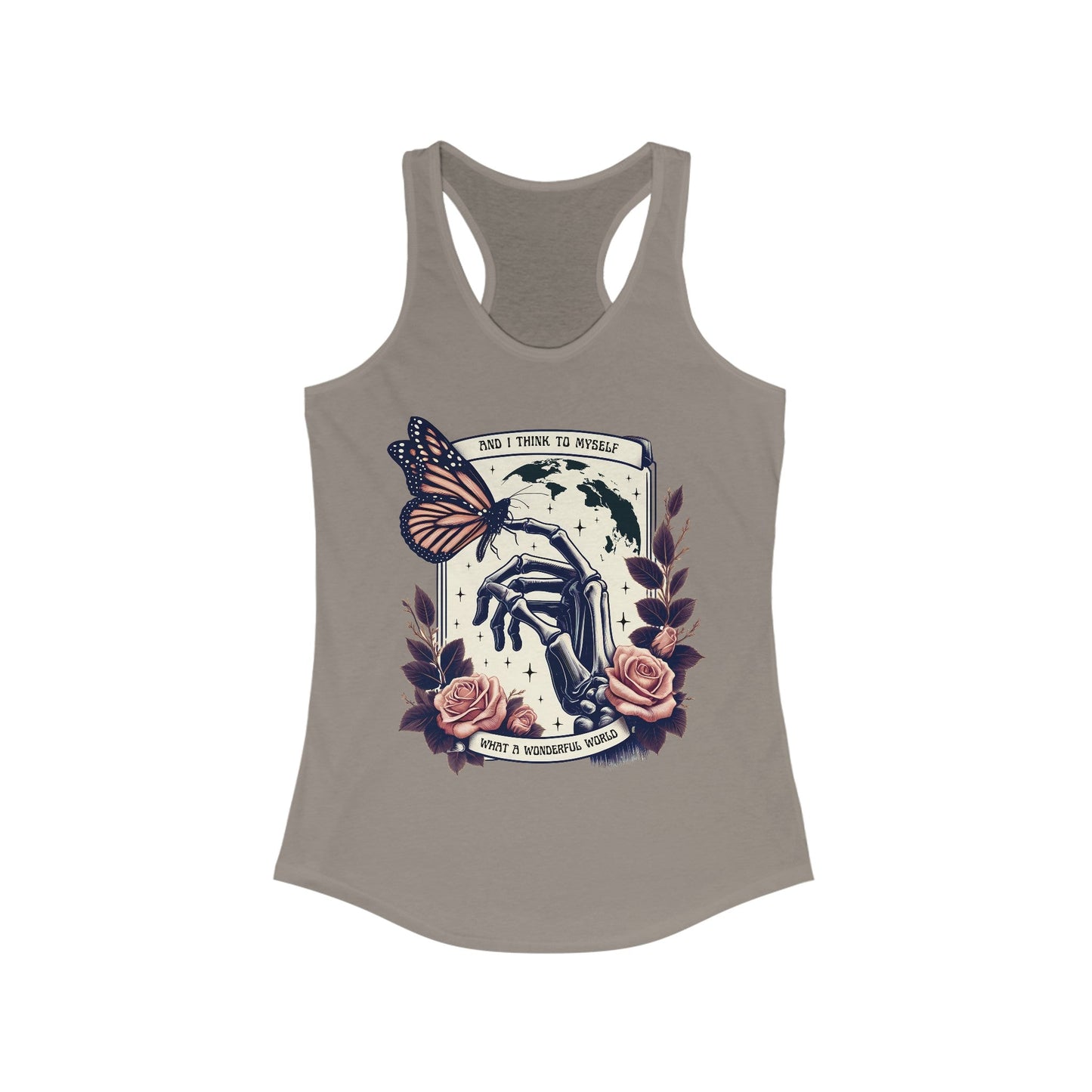 And I Think To Myself What A Wonderful World Women's Ideal Racerback Tank