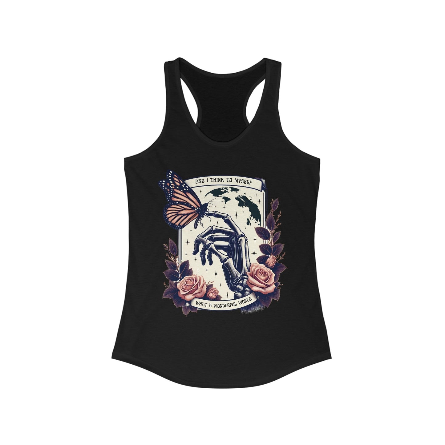 And I Think To Myself What A Wonderful World Women's Ideal Racerback Tank