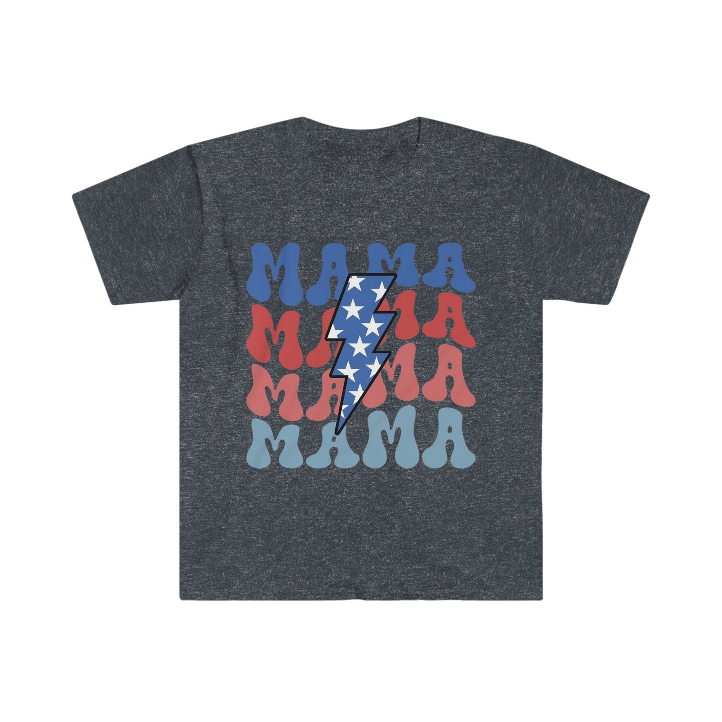 Stacked American Mama Softstyle T-Shirt