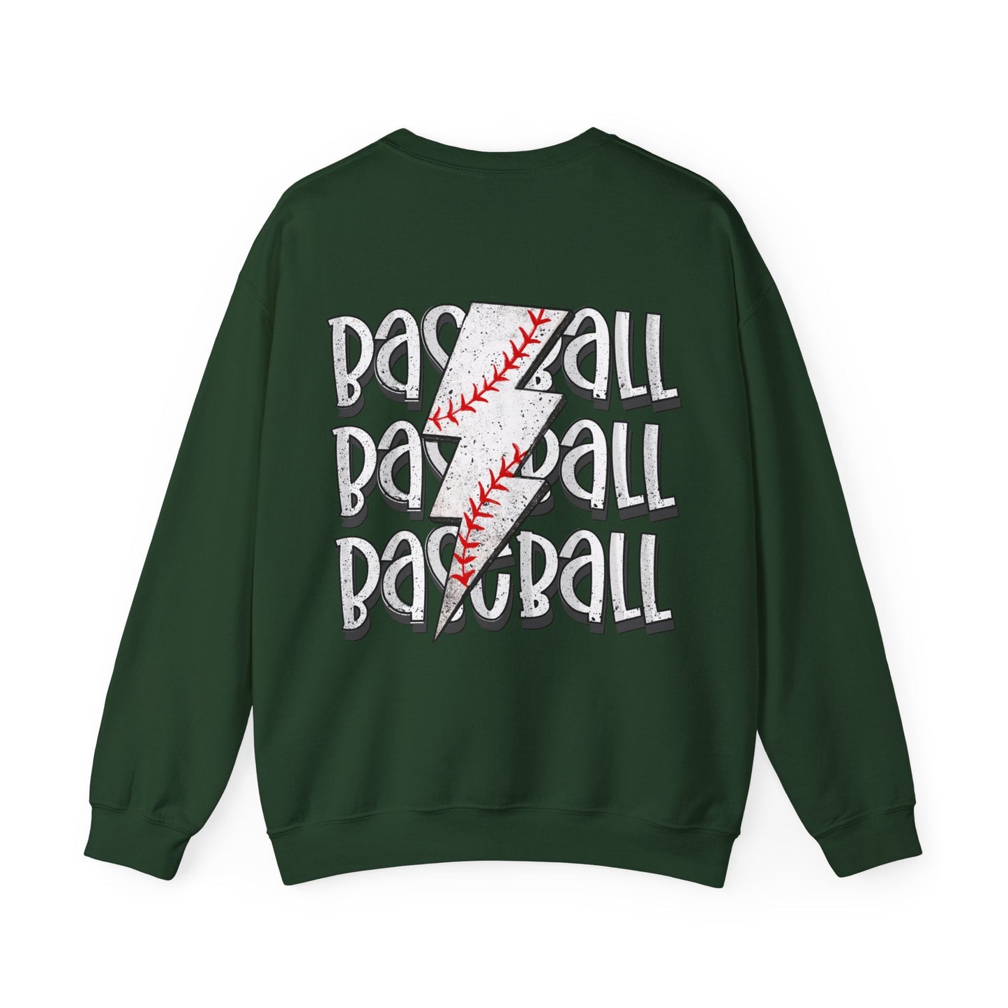 Baseball Lightning Bolt F/B Heavy Blend™ Crewneck Sweatshirt