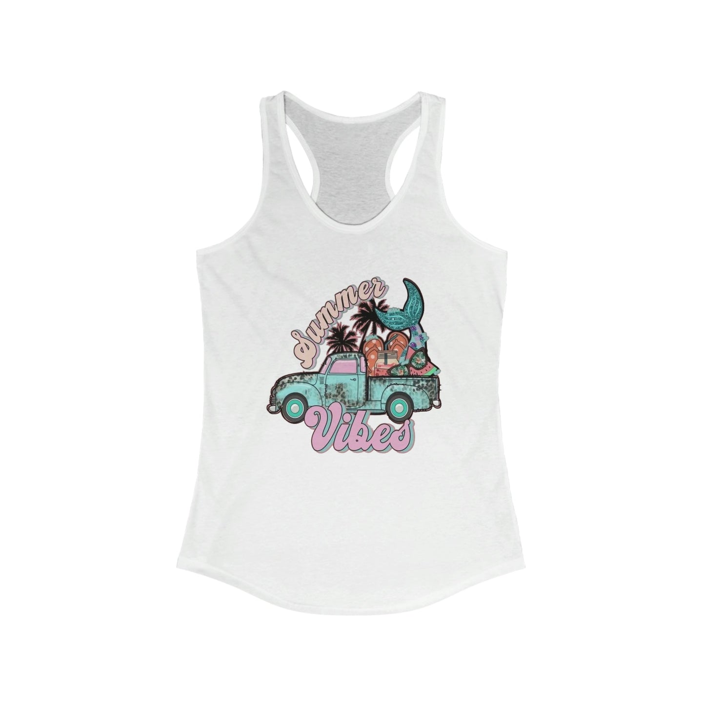 Summer Vibes Truck Racerback Tank