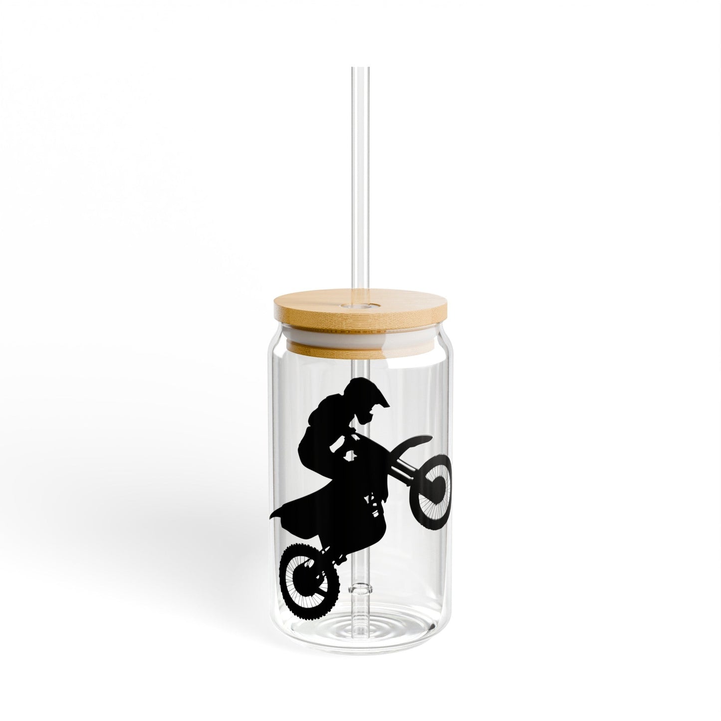 Dirt Bike Rider Sipper Glass, 16oz