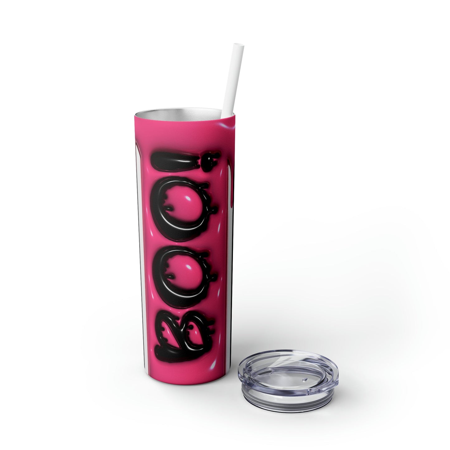 Inflated Boo Skinny Tumbler with Straw, 20oz