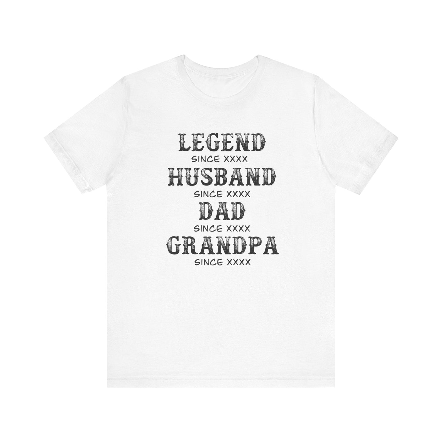 Custom Legend Husband Dad Grandpa Jersey Short Sleeve Tee