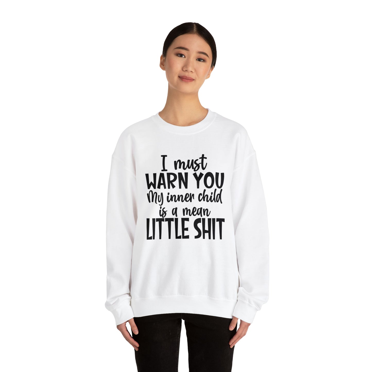 Inner Child Is A Mean Little Shit  Heavy Blend™ Crewneck Sweatshirt