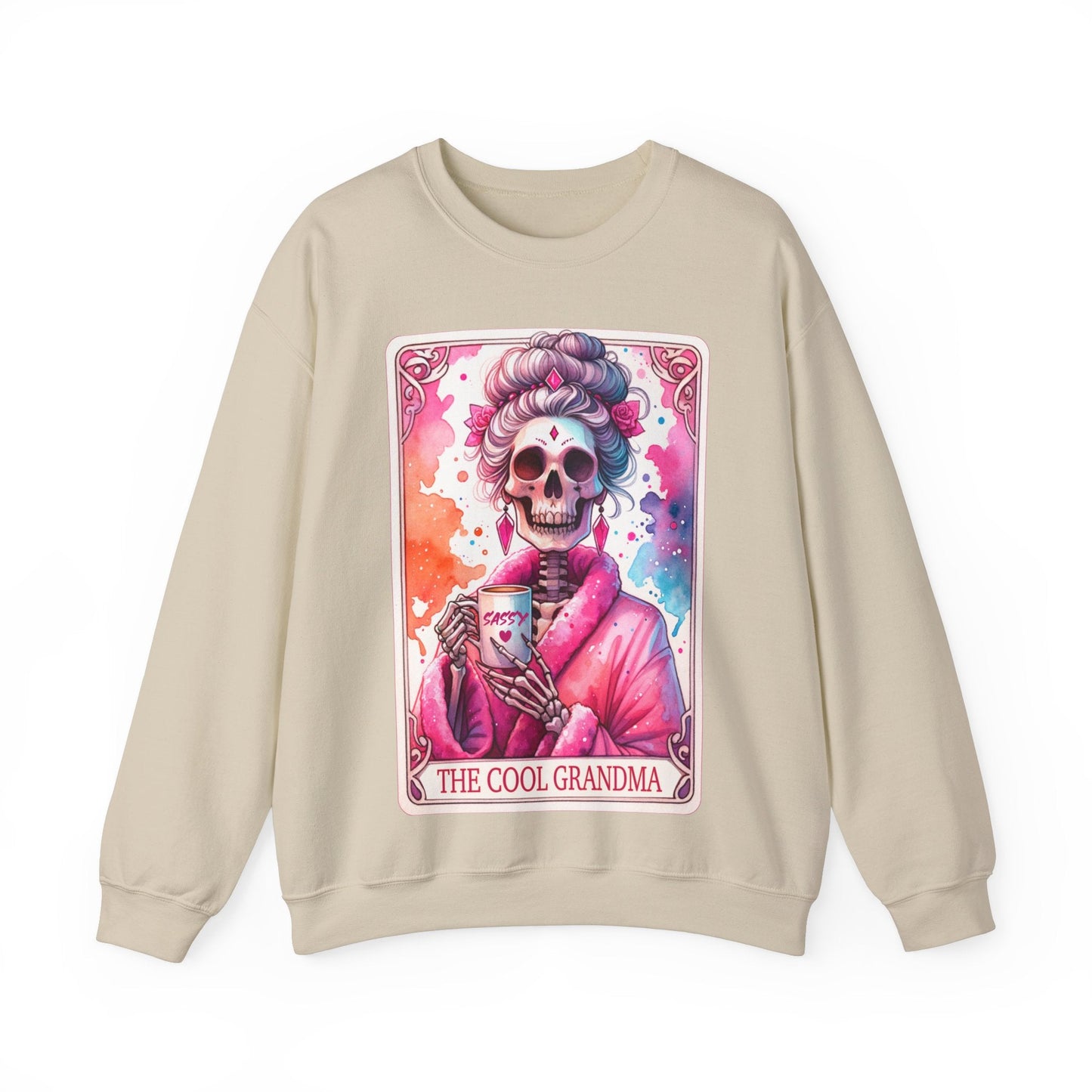 Cool Grandma Tarot Card Heavy Blend™ Crewneck Sweatshirt