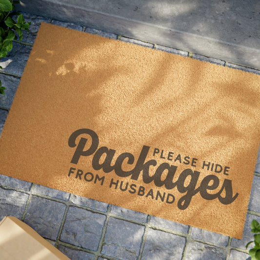 Please Hide Packages From Husband Doormat