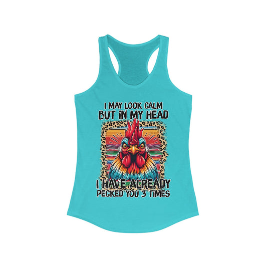 May Look Calm But Women's Ideal Racerback Tank