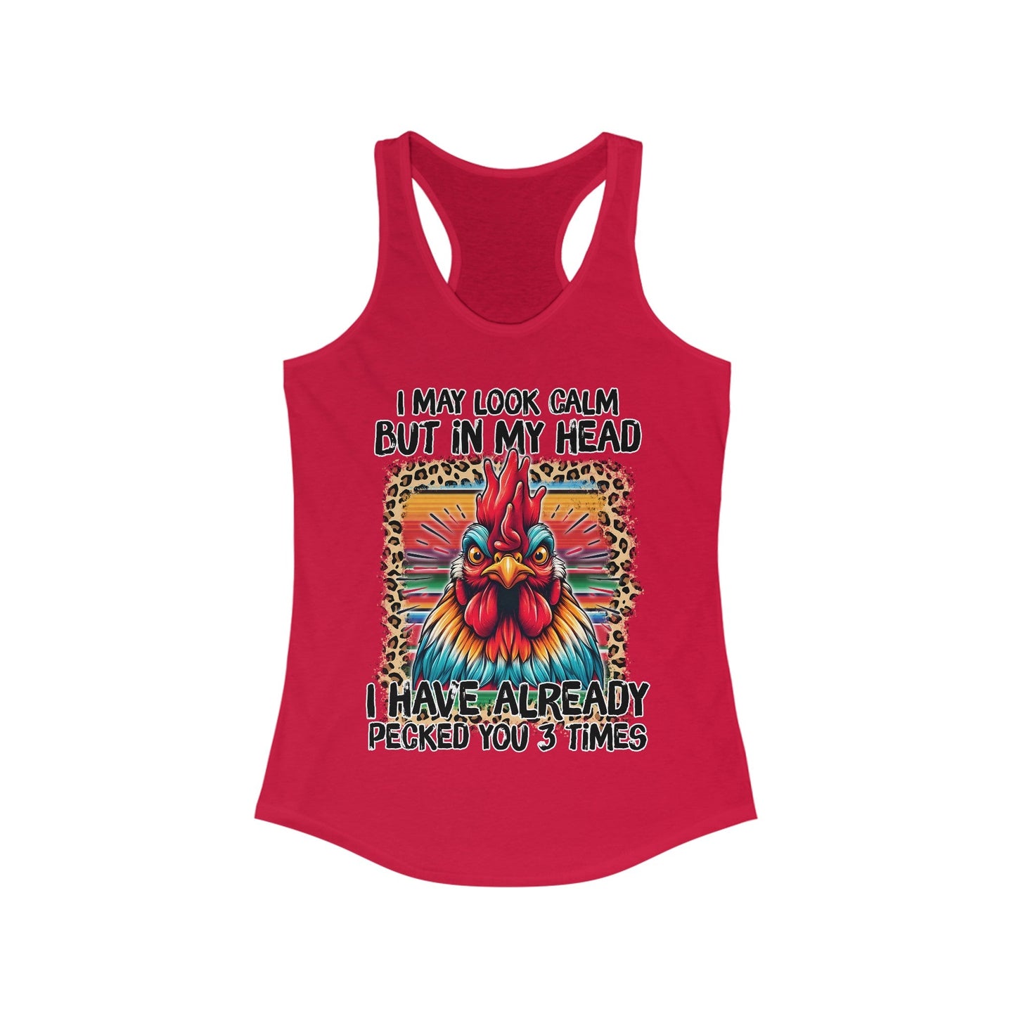 May Look Calm But Women's Ideal Racerback Tank