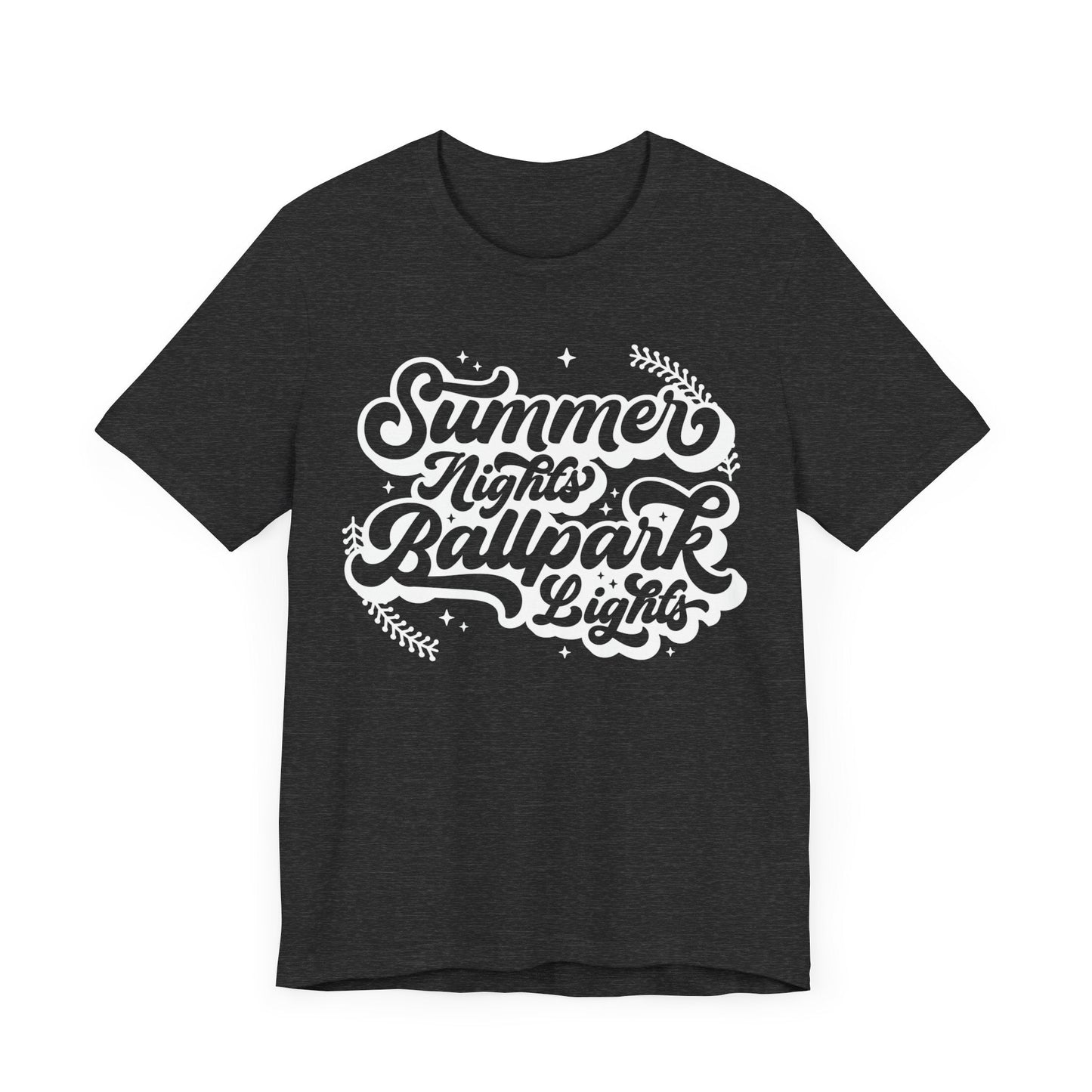 Summer Nights Ballpark Lights Jersey Short Sleeve Tee