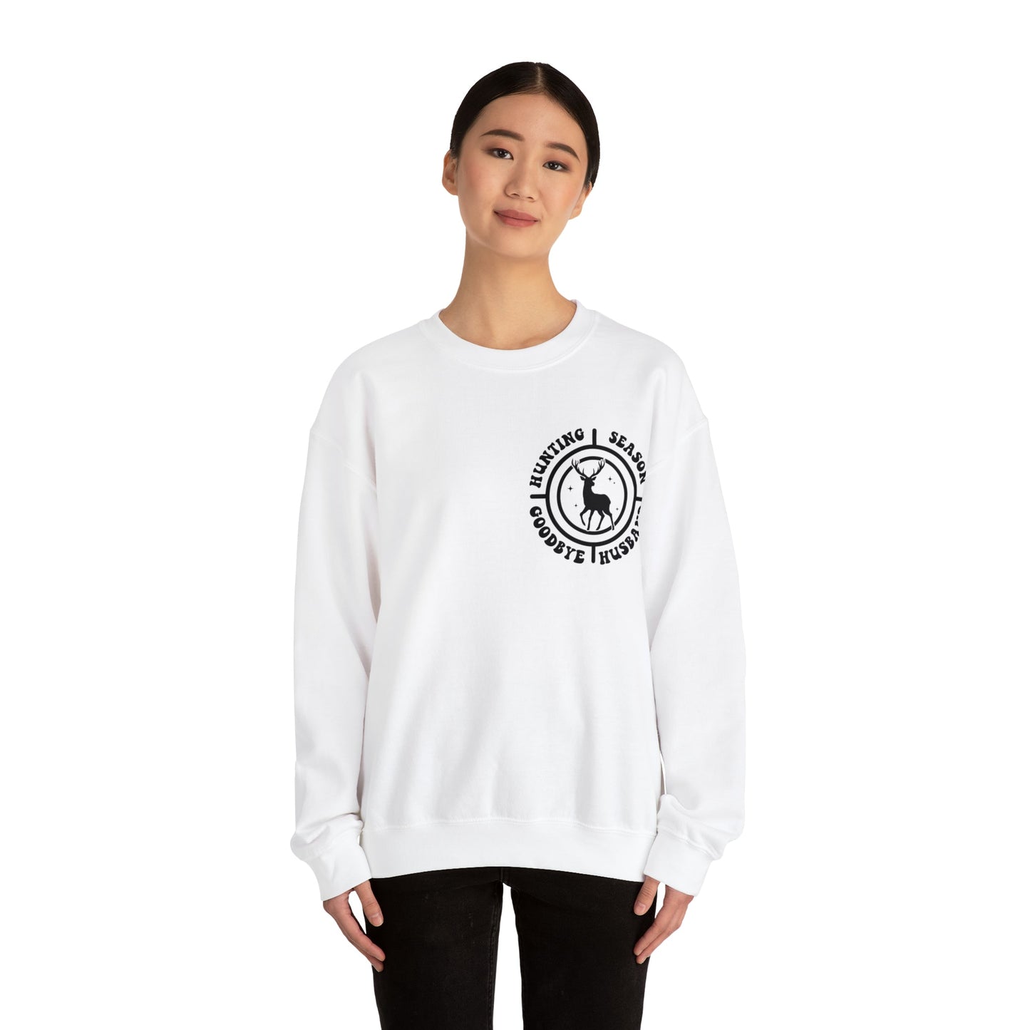 Hello Hunting Season Goodbye Husband Heavy Blend™ Crewneck Sweatshirt