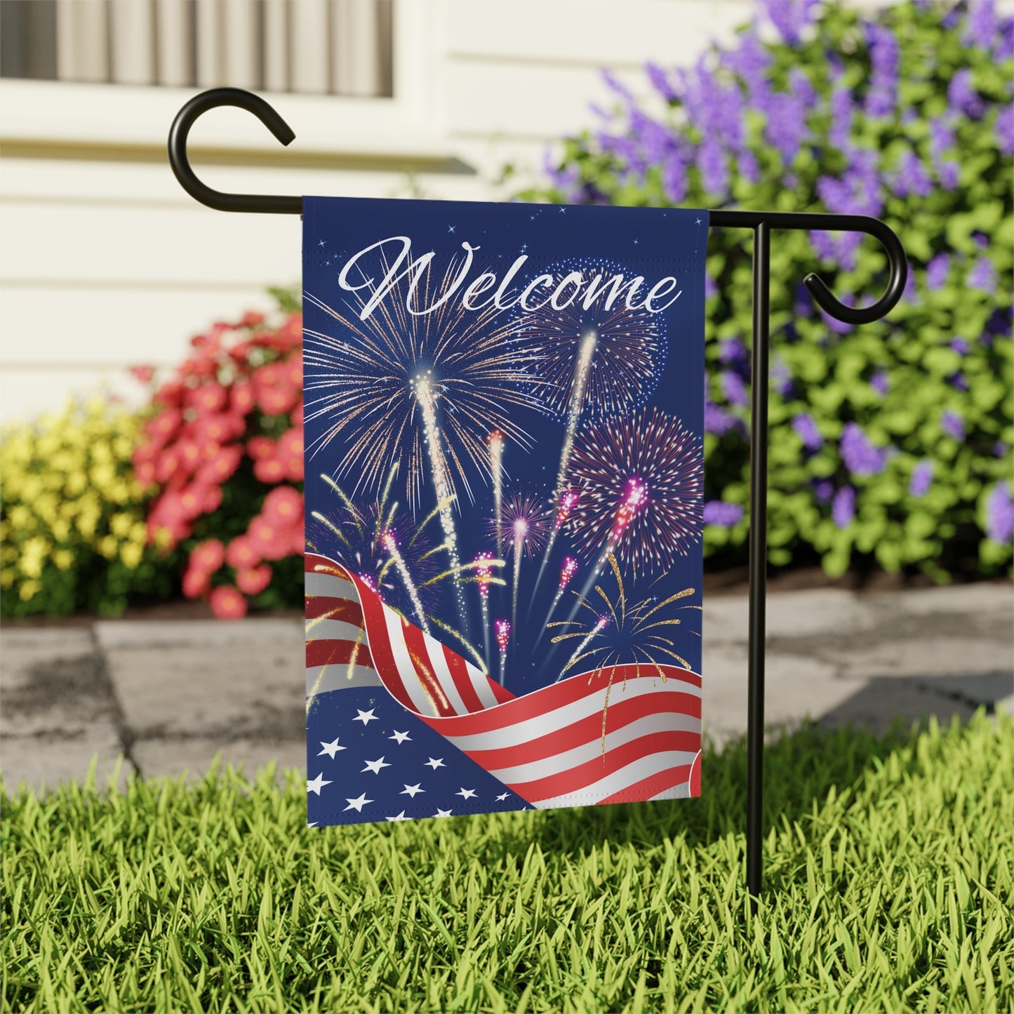 Welcome Fireworks Garden & House Banner