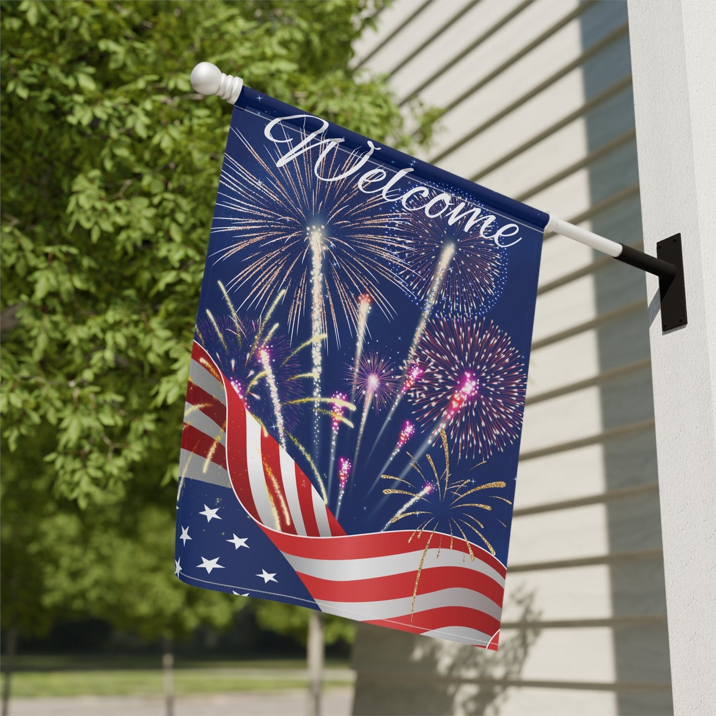 Welcome Fireworks Garden & House Banner