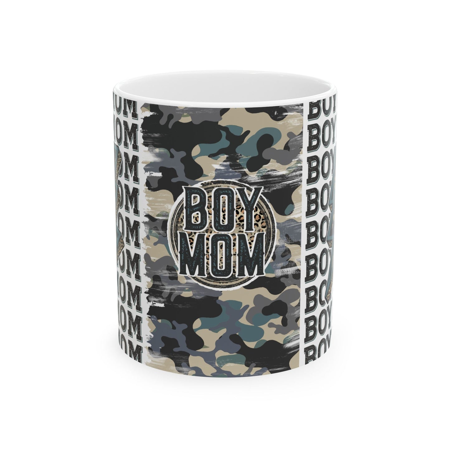 Camo Boy Mom Ceramic Mug, (11oz, 15oz)