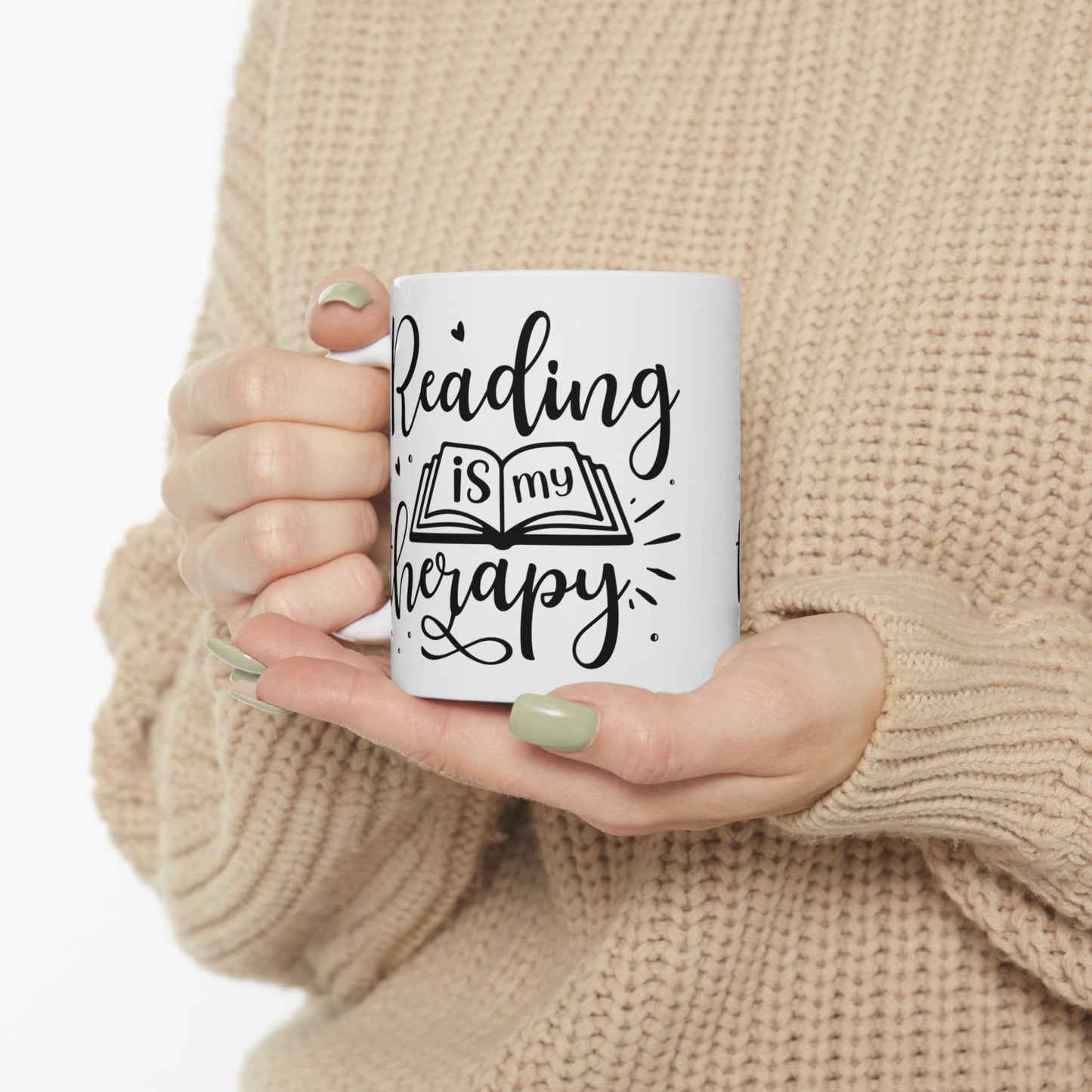 Reading is my Therapy Ceramic Mug 11oz