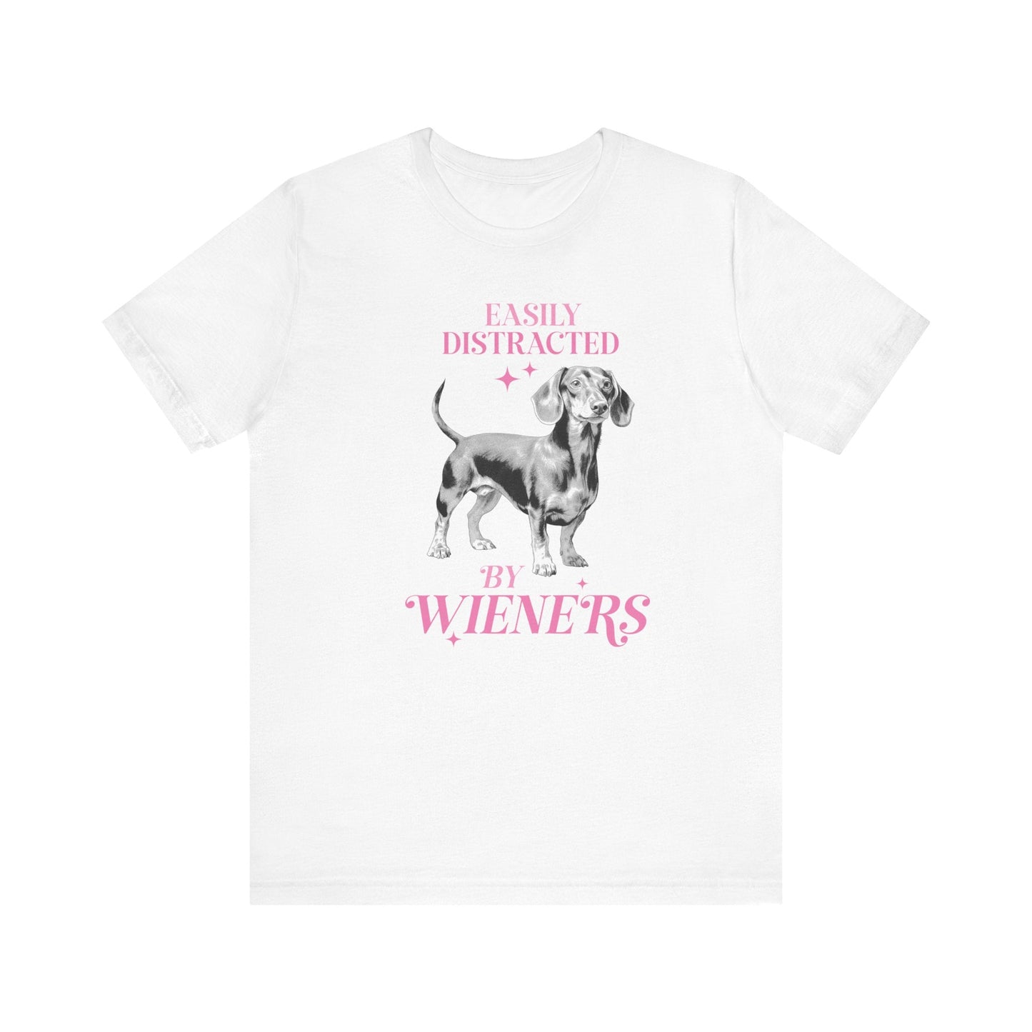 Easily Distracted By Wieners Jersey Short Sleeve Tee