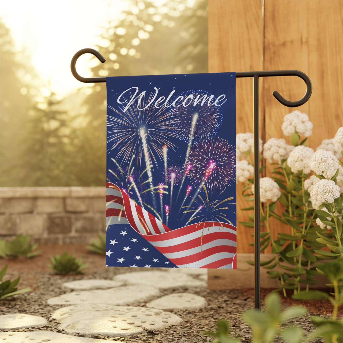 Welcome Fireworks Garden & House Banner