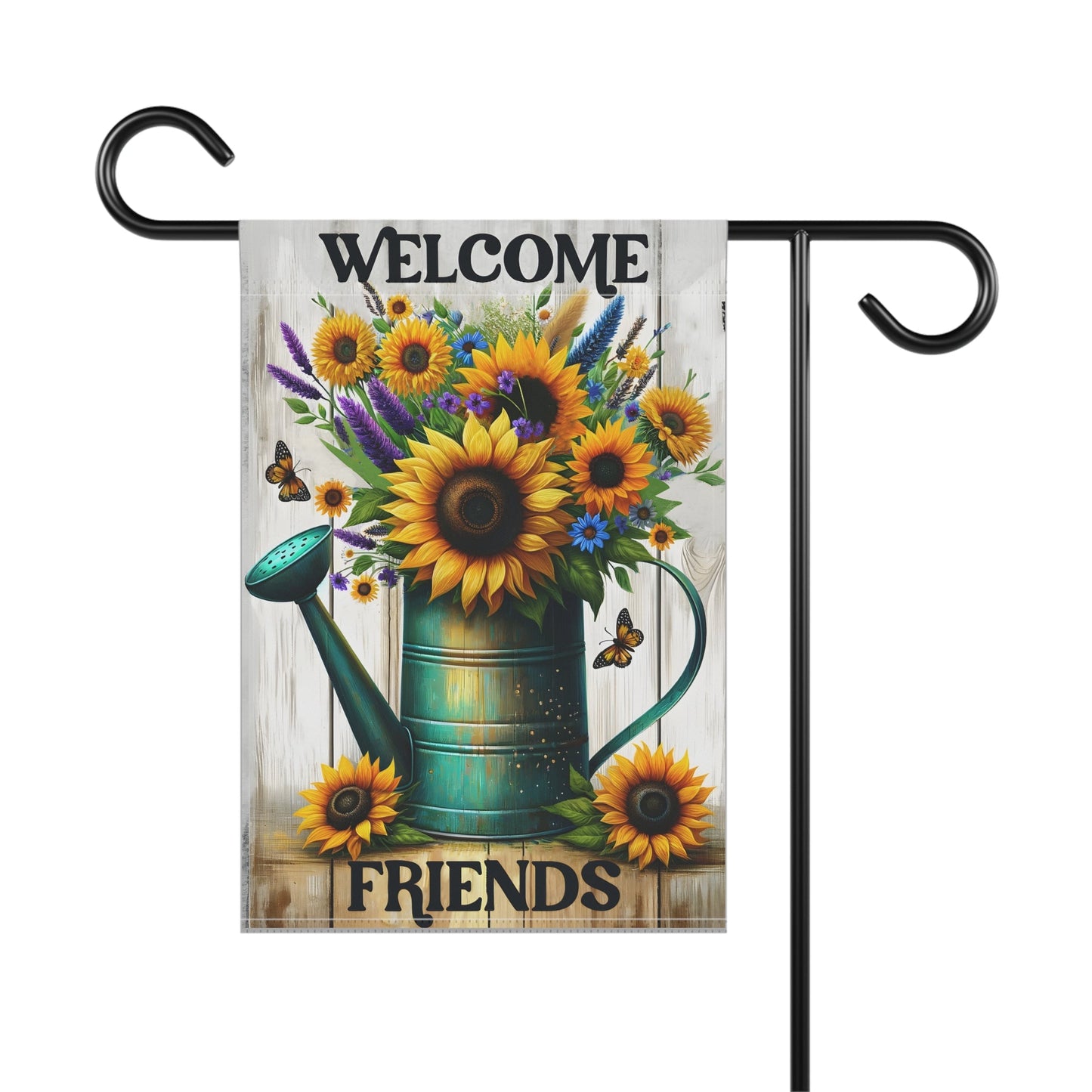 Welcome Friends Sunflowers Garden & House Banner