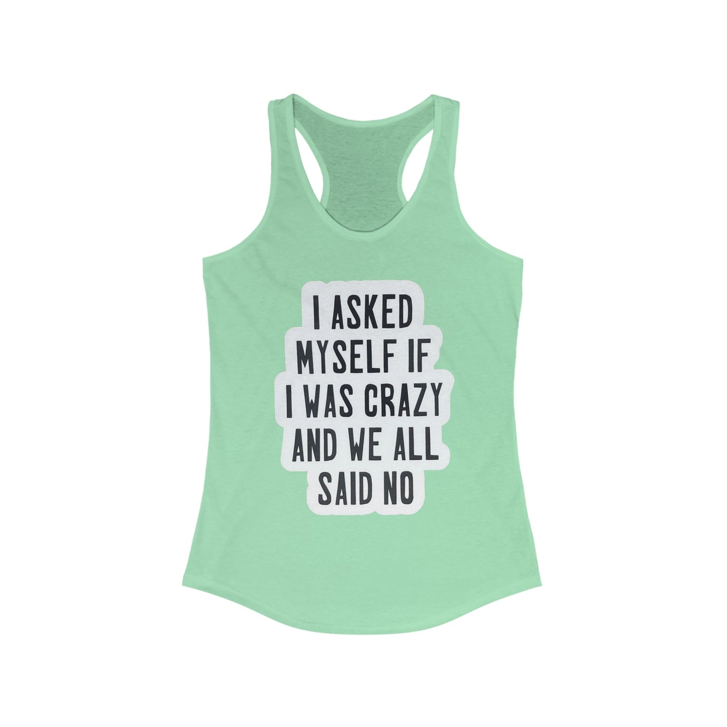 We All Said No Racerback Tank