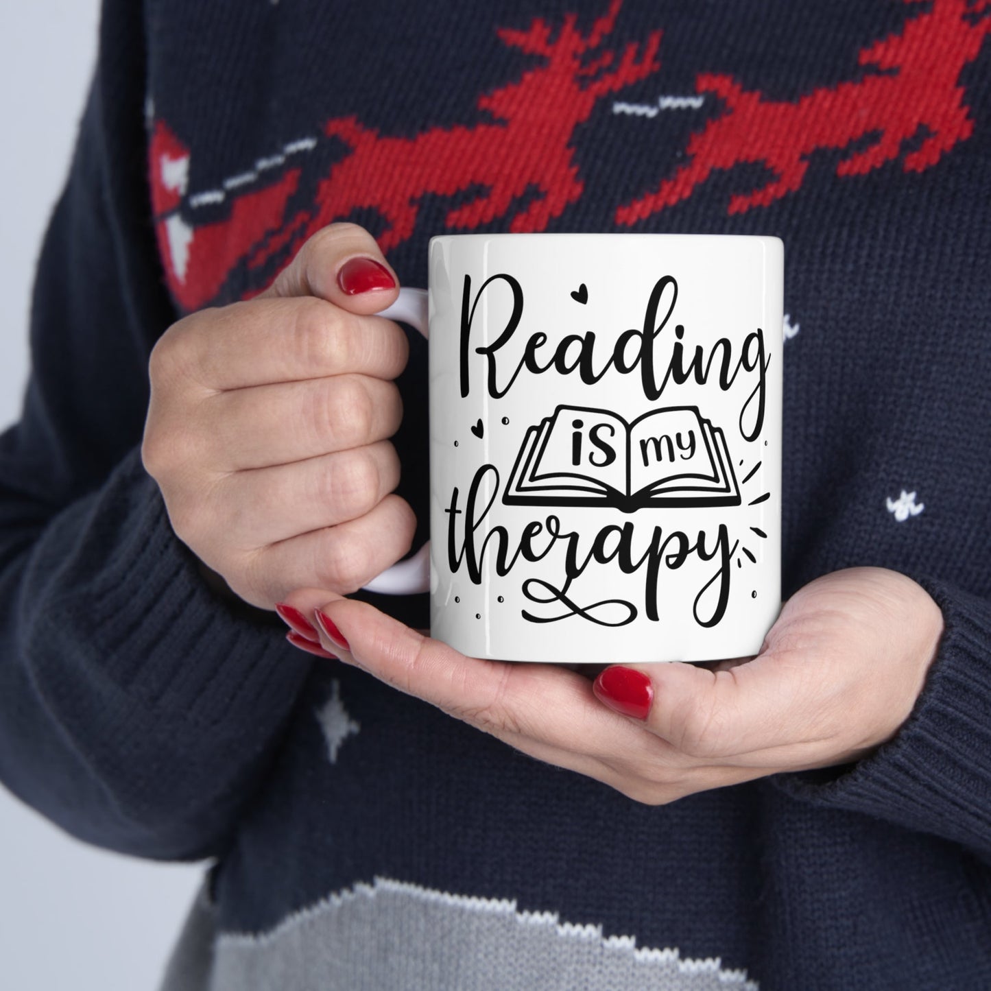 Reading is my Therapy Ceramic Mug 11oz