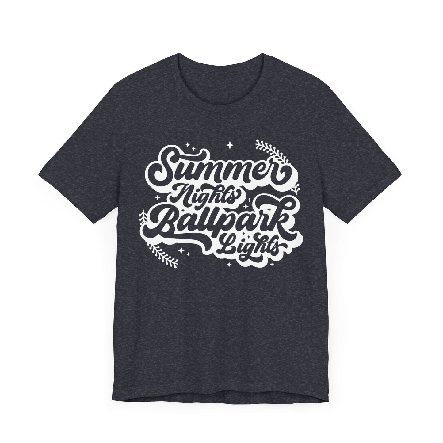 Summer Nights Ballpark Lights Jersey Short Sleeve Tee