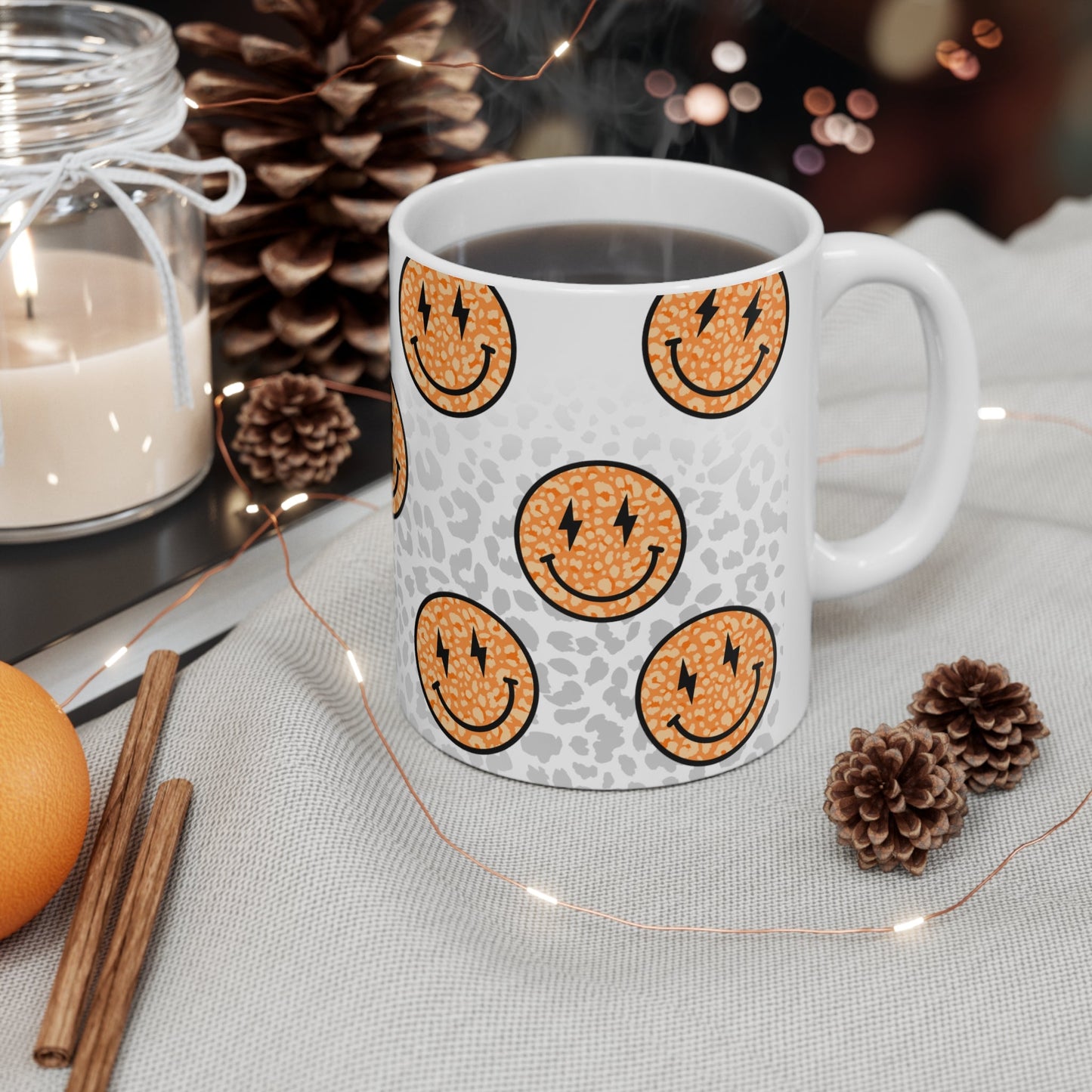 Leopard Smiles Ceramic Mug 11oz