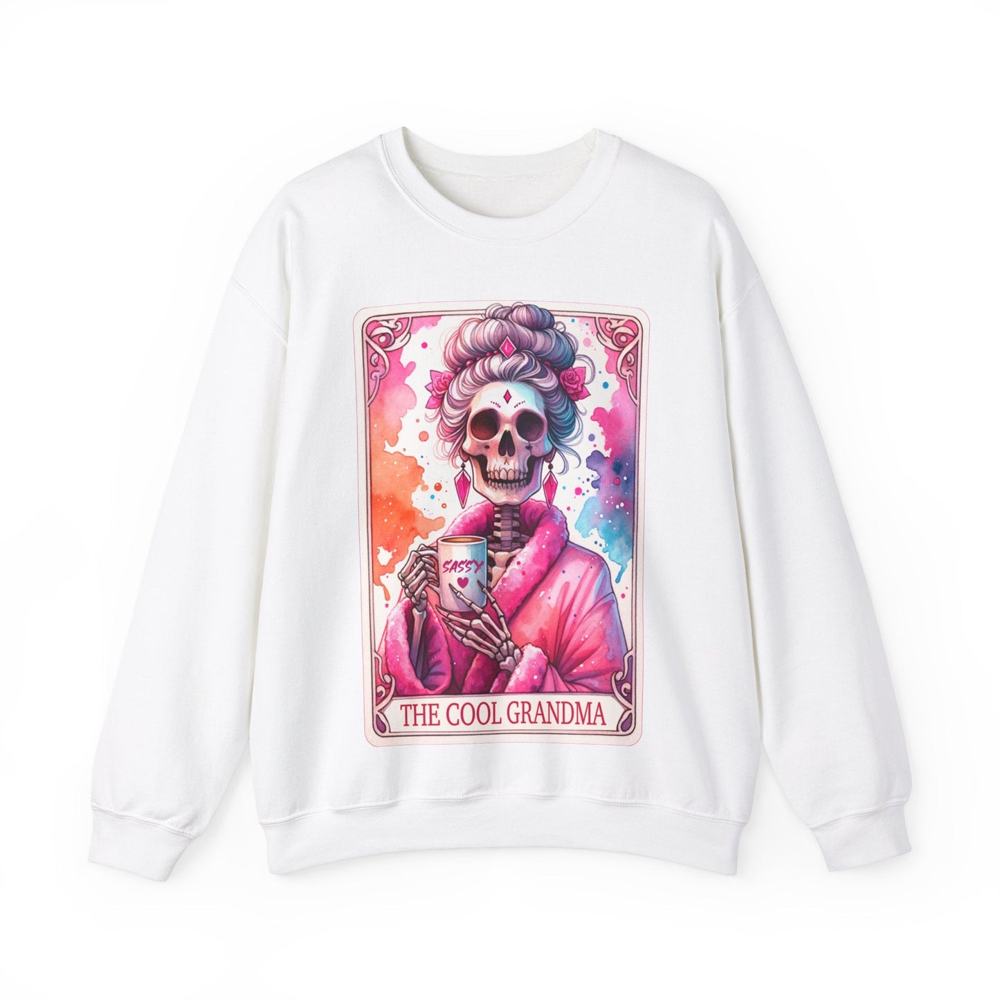 Cool Grandma Tarot Card Heavy Blend™ Crewneck Sweatshirt