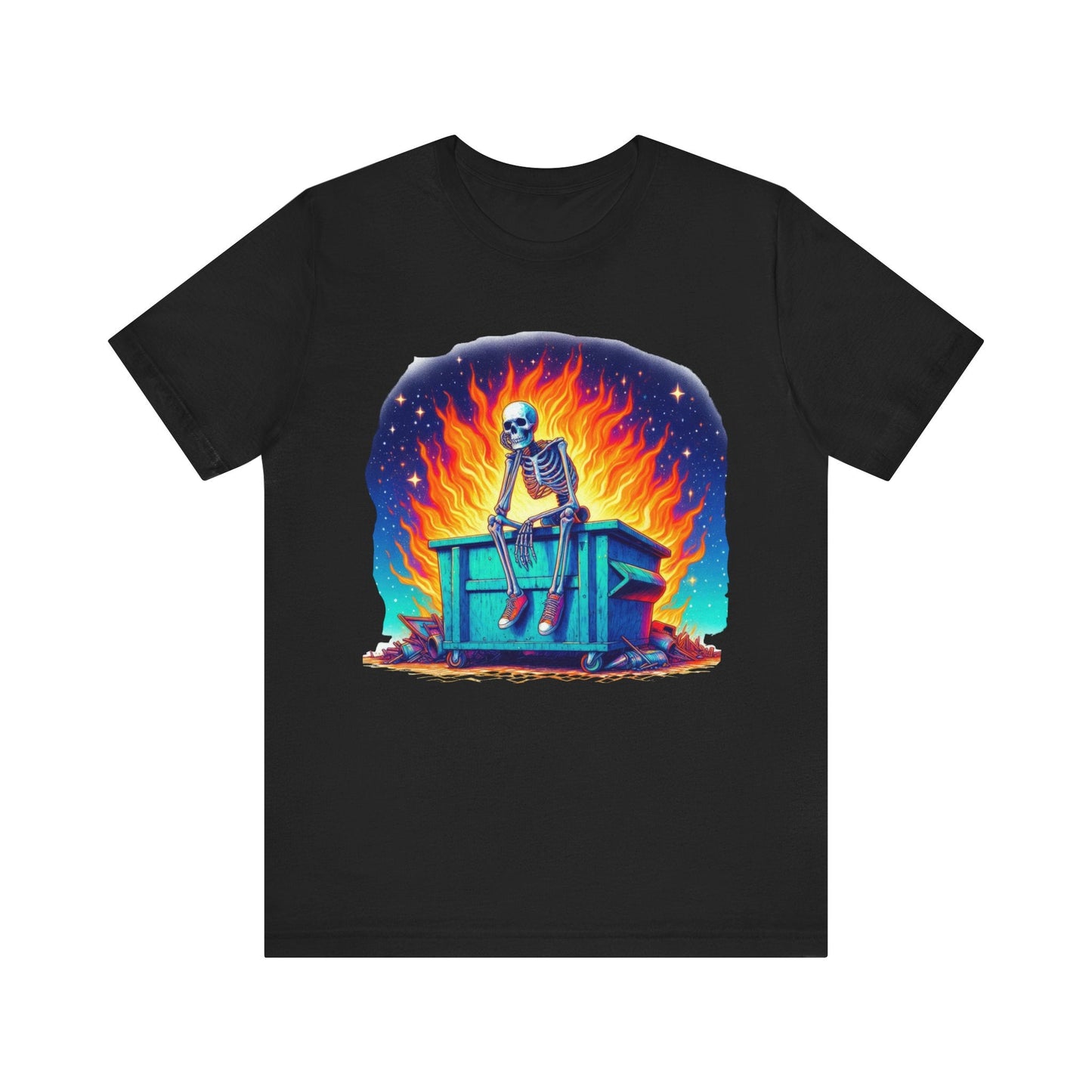 Skellie Dumpster Fire Jersey Short Sleeve Tee