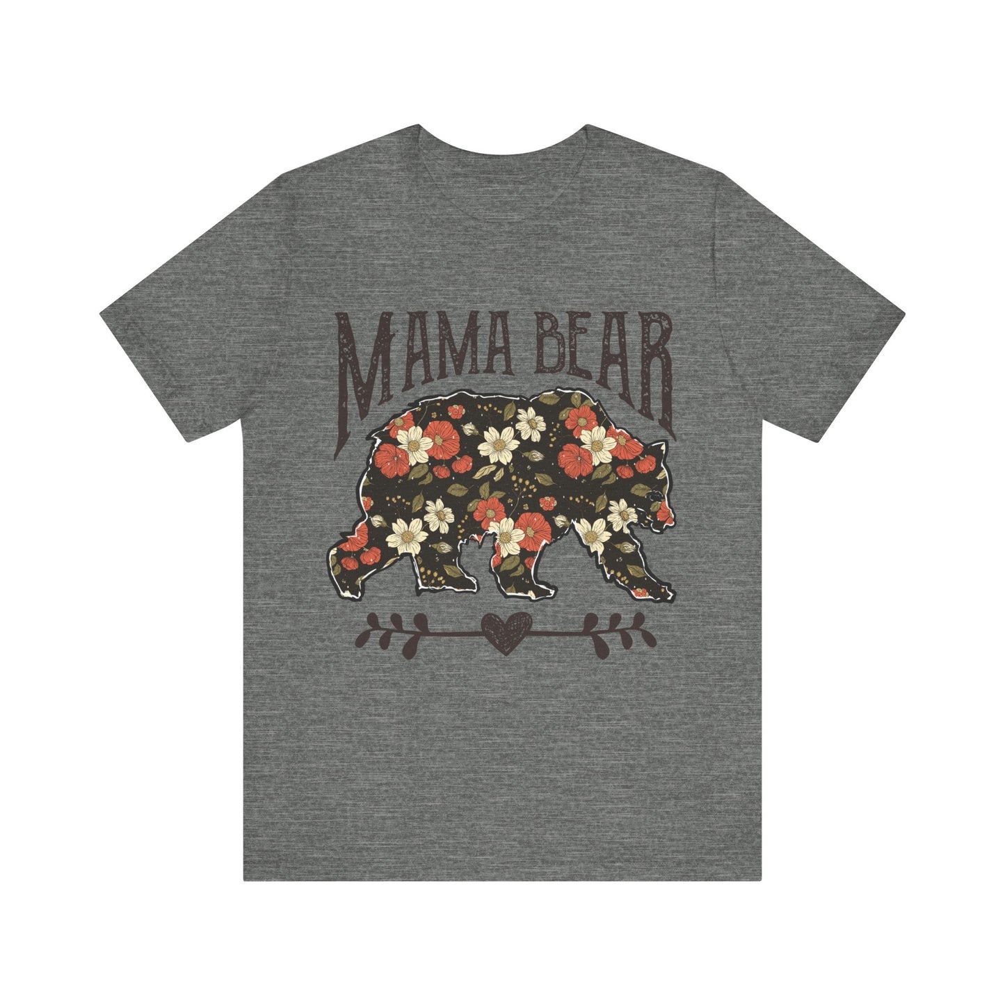 Floral Mama Bear Jersey Short Sleeve Tee