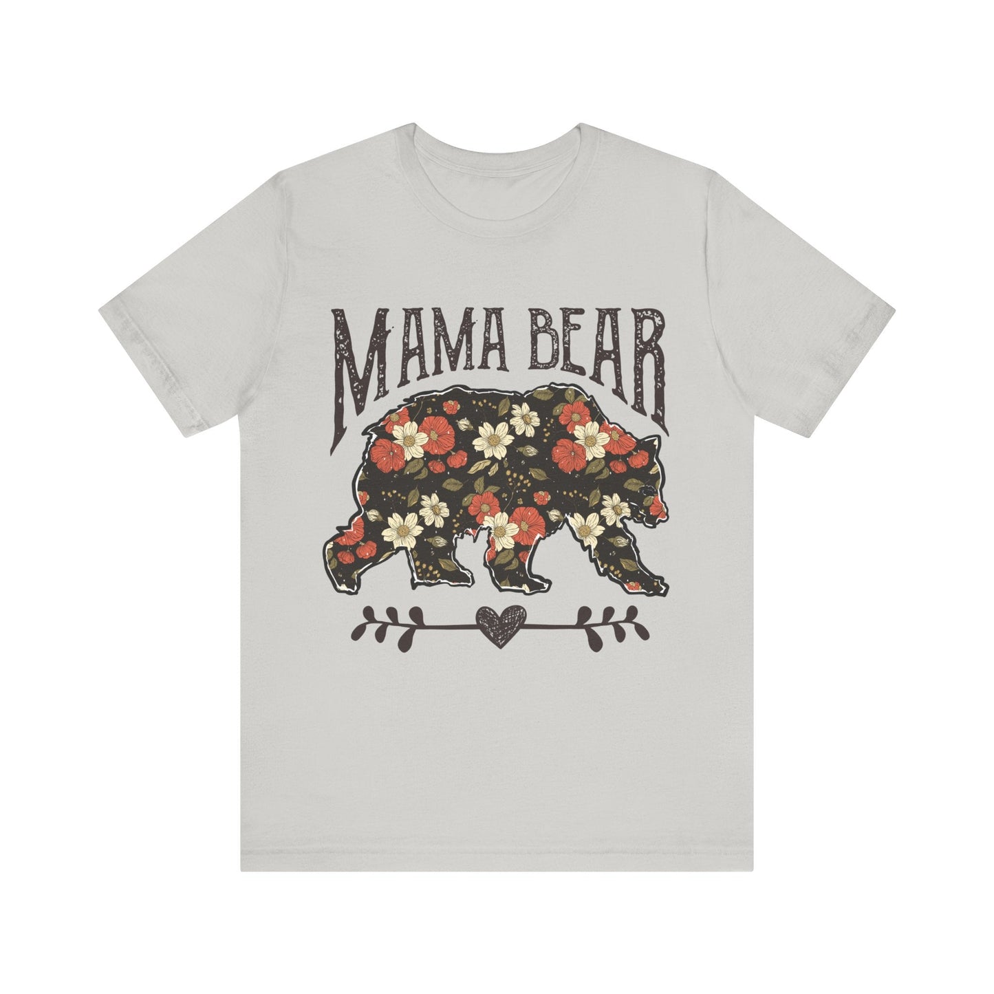 Floral Mama Bear Jersey Short Sleeve Tee