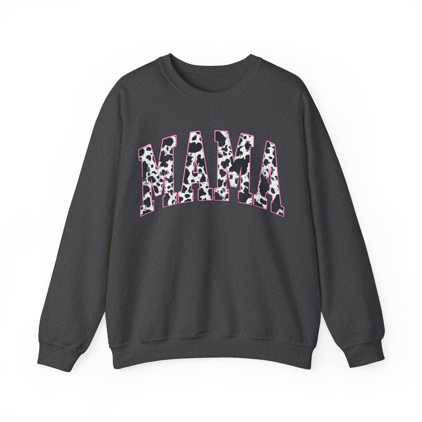 Cow Print Mama Patchlike Heavy Blend™ Crewneck Sweatshirt