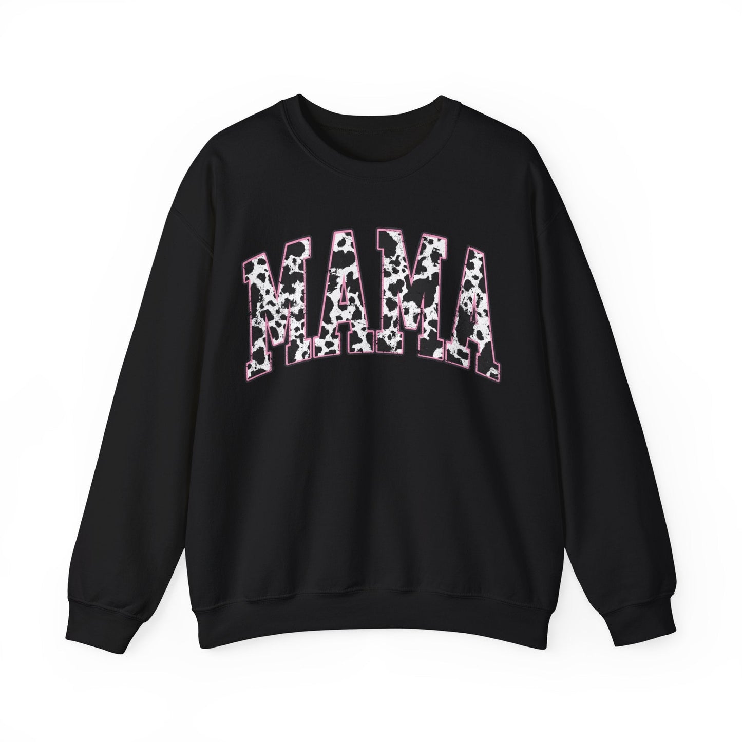 Cow Print Mama Patchlike Heavy Blend™ Crewneck Sweatshirt