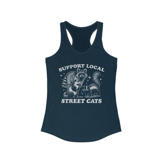 Support Local Street Cats Women's Ideal Racerback Tank