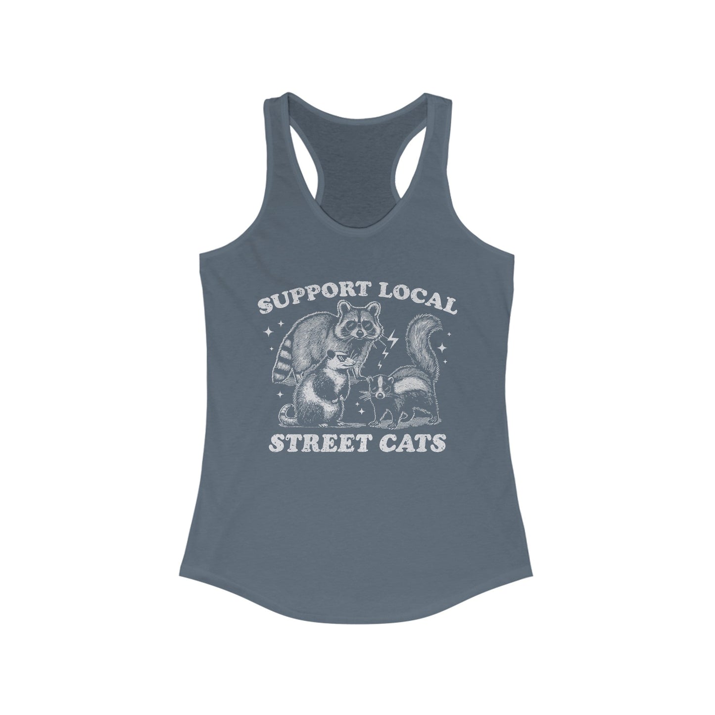 Support Local Street Cats Women's Ideal Racerback Tank