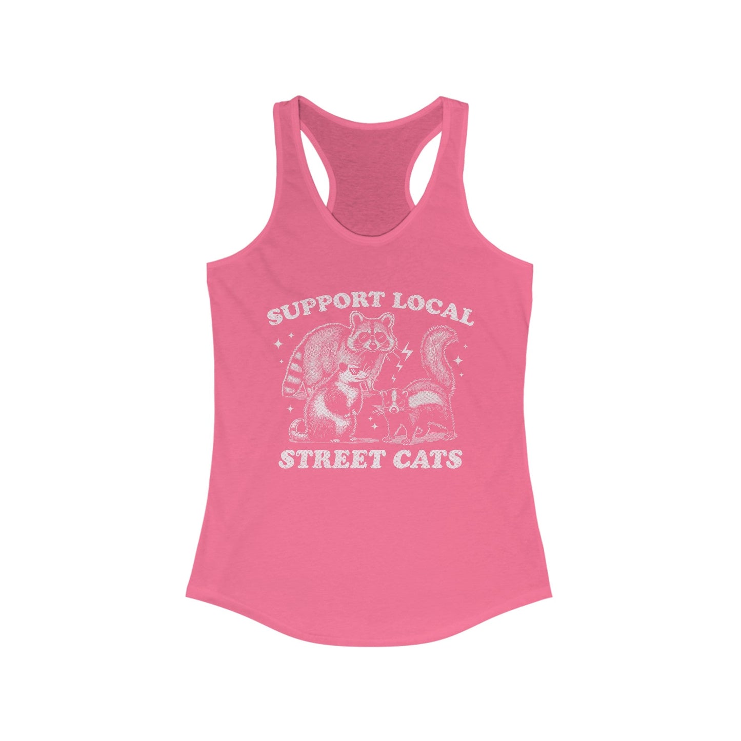 Support Local Street Cats Women's Ideal Racerback Tank