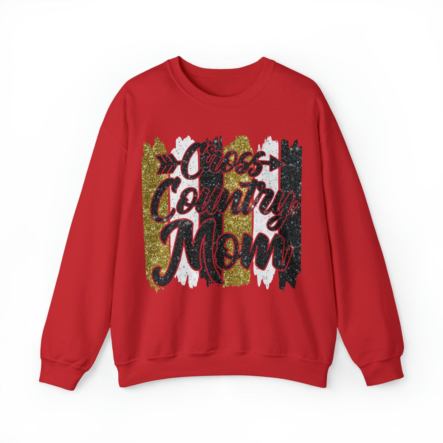 Glitter Cross Country Mom Heavy Blend™ Crewneck Sweatshirt