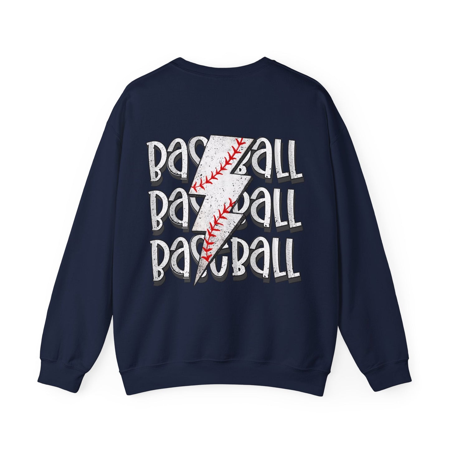 Baseball Lightning Bolt F/B Heavy Blend™ Crewneck Sweatshirt