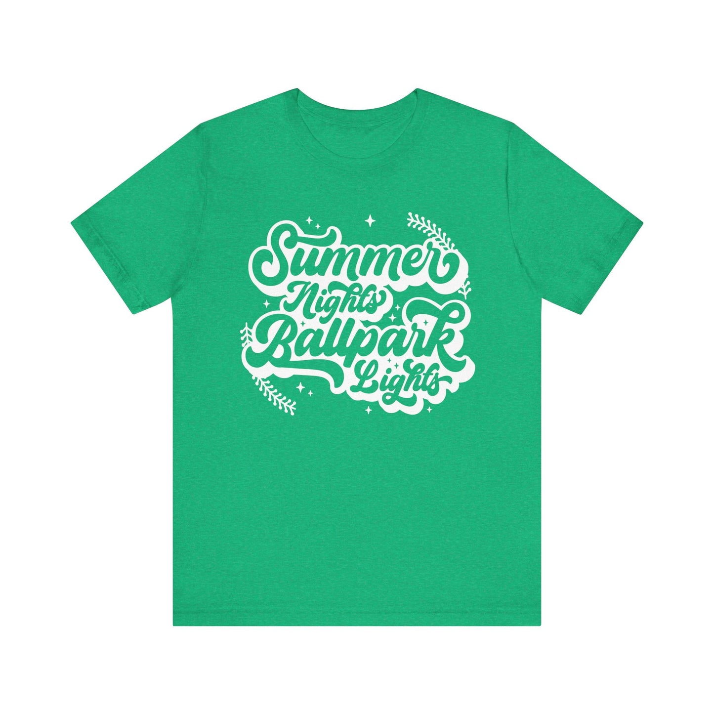 Summer Nights Ballpark Lights Jersey Short Sleeve Tee