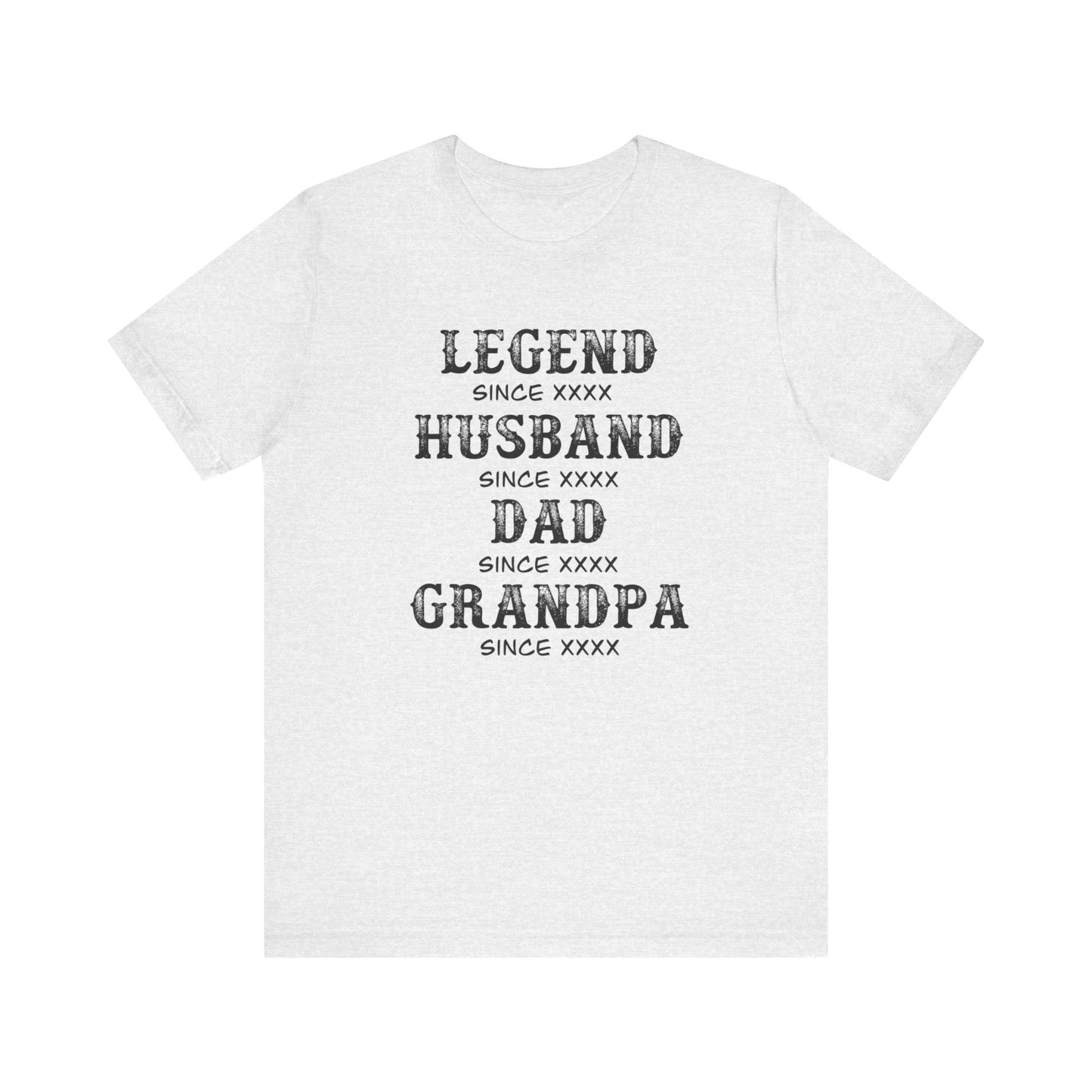 Custom Legend Husband Dad Grandpa Jersey Short Sleeve Tee