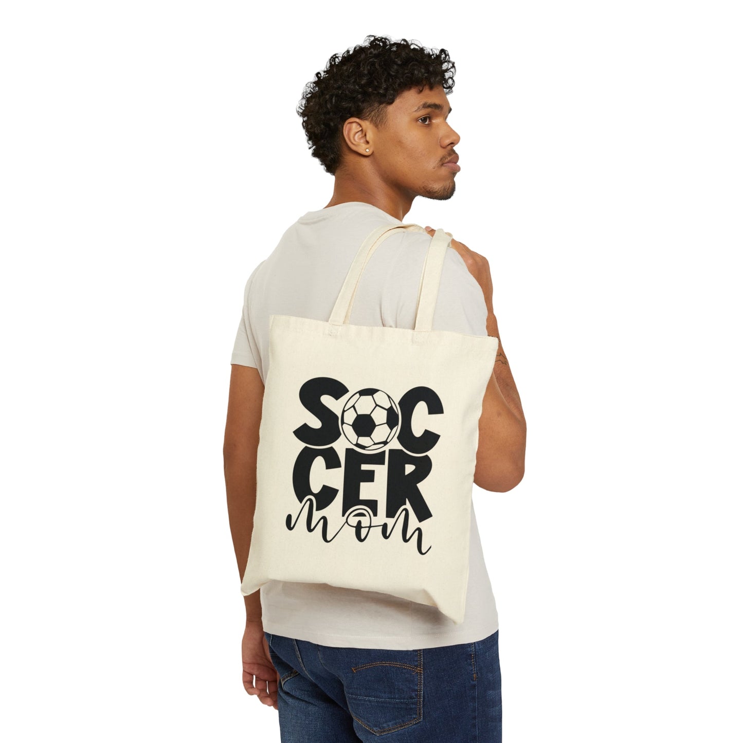 Soccer Mom Cotton Canvas Tote Bag