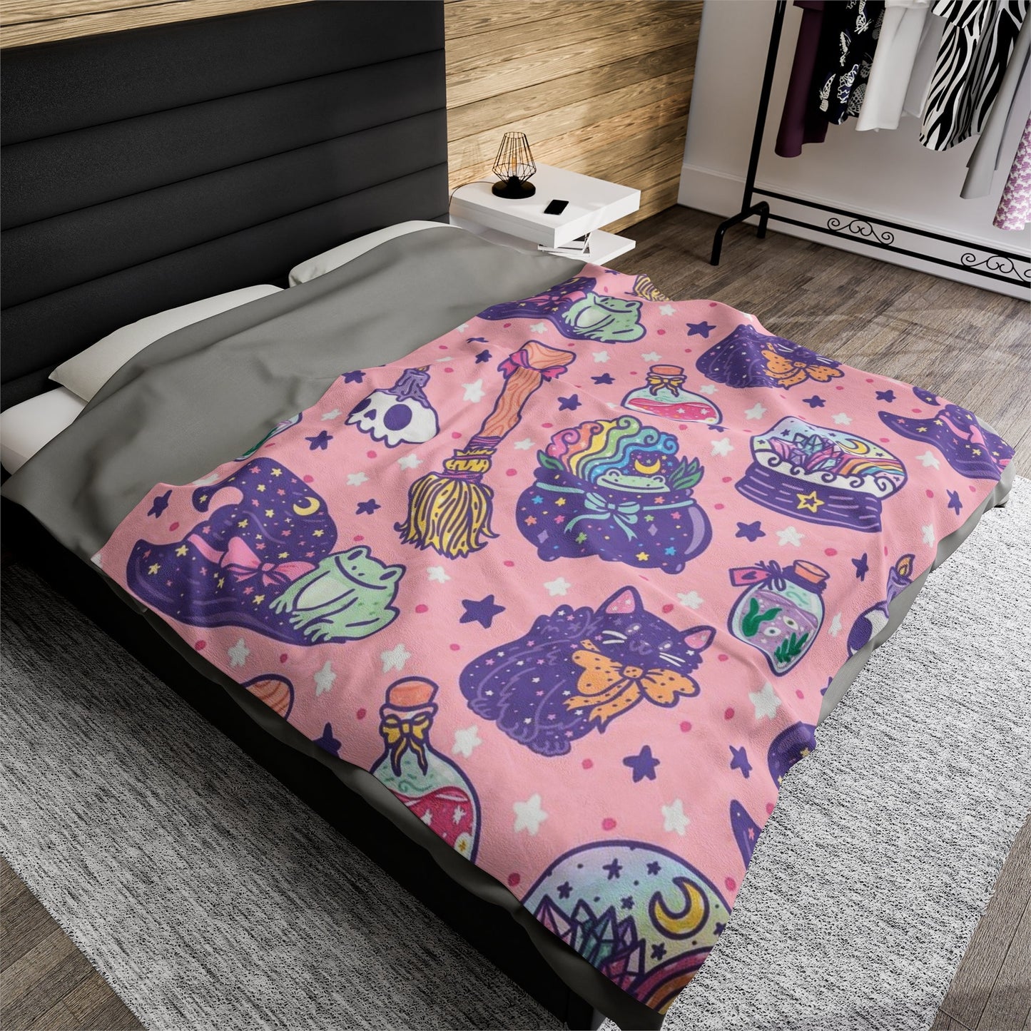 Pink Spook - Velveteen Plush Blanket