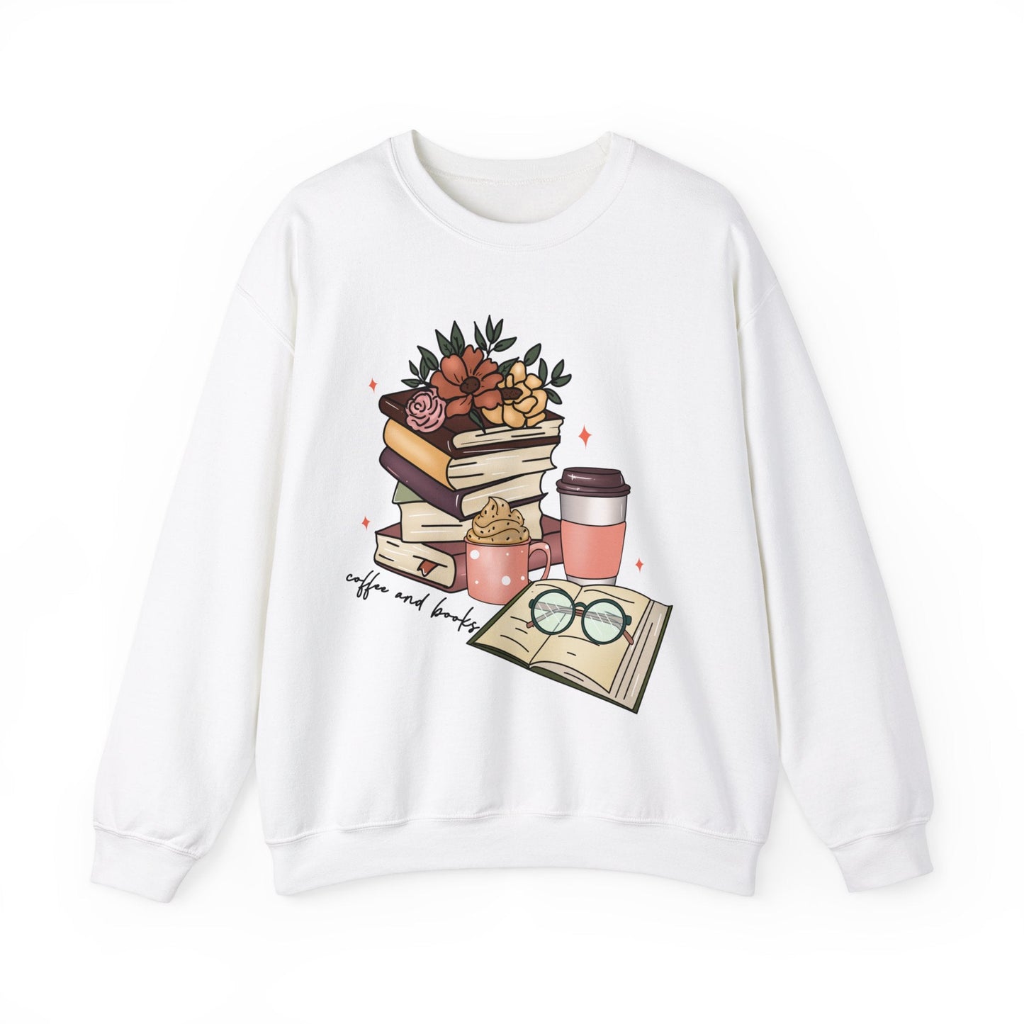 Coffee and Books Heavy Blend™ Crewneck Sweatshirt