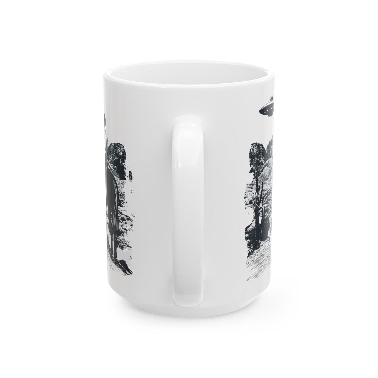 Cowboy UFO Ceramic Mug, (11oz, 15oz)